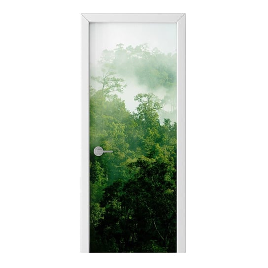 Naklejka na drzwi HOMEPRINT Mglisty poranek w lesie 85x205 cm HOMEPRINT