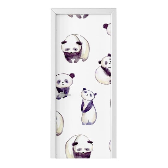 Naklejka na drzwi HOMEPRINT Miś panda na białym tle 75x205 cm HOMEPRINT