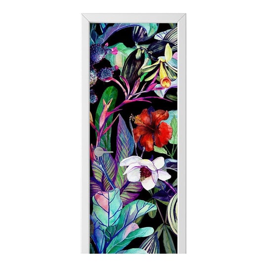 Naklejka na drzwi HOMEPRINT Piękny wzór kwiatowy 85x205 cm HOMEPRINT