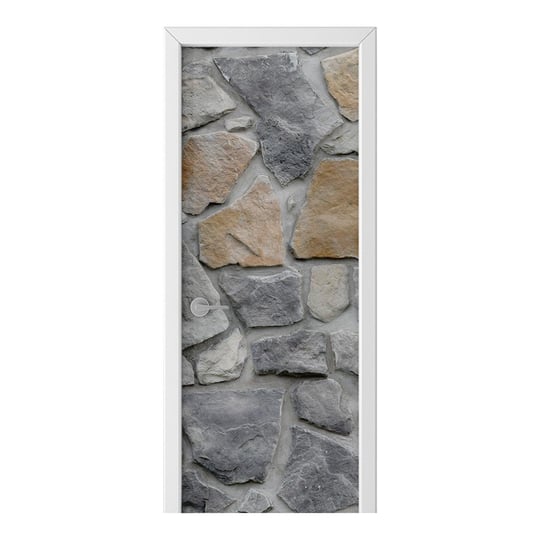 Naklejka na drzwi HOMEPRINT Ściana z kamienna 75x205 cm HOMEPRINT