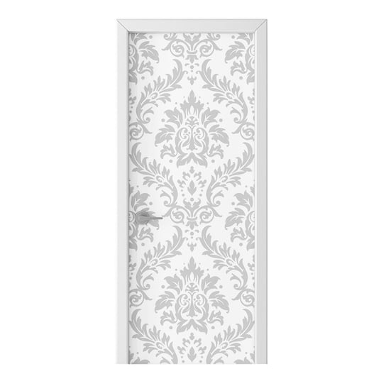 Naklejka na drzwi HOMEPRINT Srebrno biały ornament 75x205 cm HOMEPRINT