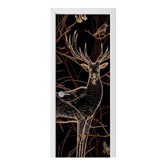 Naklejka na drzwi HOMEPRINT Sylwetka jelenia 75x205 cm HOMEPRINT