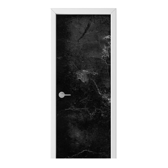 Naklejka na drzwi HOMEPRINT Wzór czarnego marmuru 75x205 cm HOMEPRINT