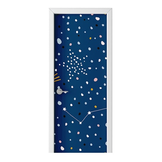 Naklejka na drzwi HOMEPRINT Wzór gwiezdnego nieba 85x205 cm HOMEPRINT