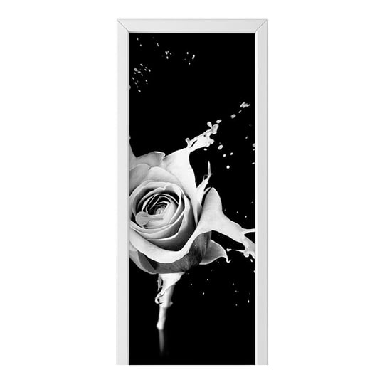 Naklejka na drzwi HOMEPRINT Zdjęcie białej róży 95x205 cm HOMEPRINT
