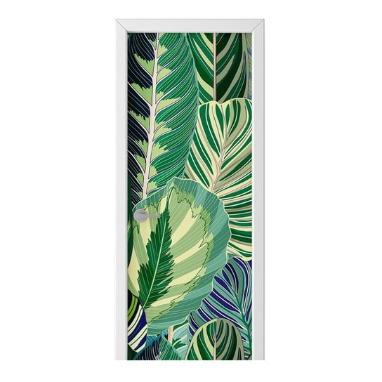 Naklejka na drzwi HOMEPRINT Zielona dżungla 75x205 cm HOMEPRINT