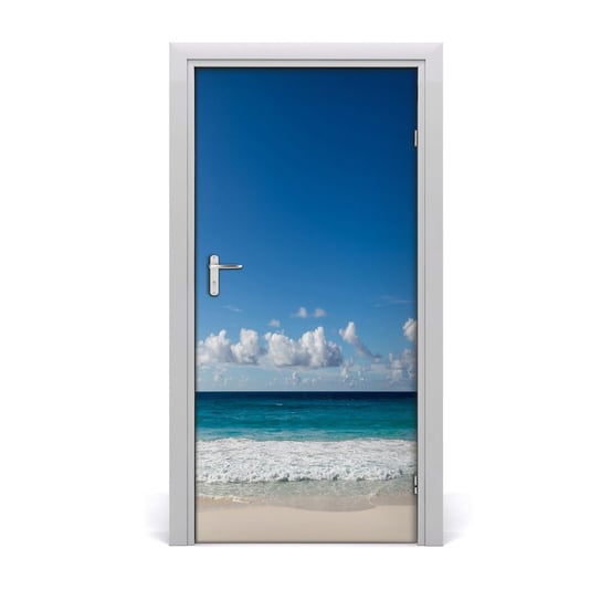 Naklejka na drzwi samoprzylepna Tropikalna plaża, Tulup Tulup