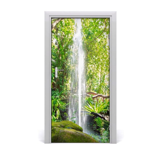 Naklejka na drzwi samoprzylepna Wodospad w dżungli, Tulup Tulup
