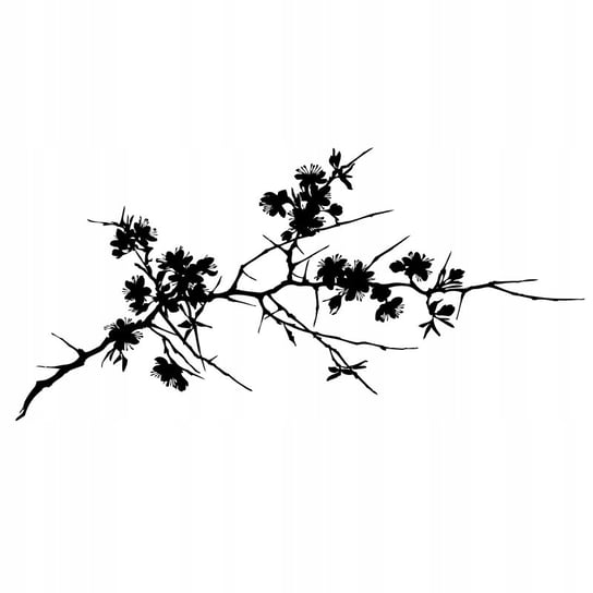Naklejka na ścianę drzewo kwiaty Kwitnąca wiśnia, 150x73 cm Naklejkolandia