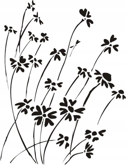 Naklejka na ścianę łąka Kompozycja kwiatowa 8, 120x92 cm Naklejkolandia