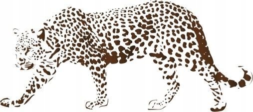 Naklejka na ścianę leopard - Dzikie koty 13, 100x45 cm Naklejkolandia