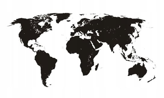 Naklejka na ścianę Mapa śwata państwa kraje globus, 120x60 cm Naklejkolandia