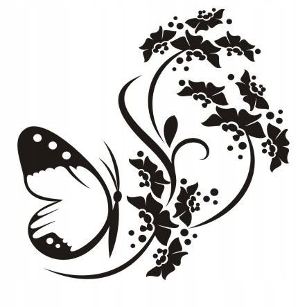 Naklejka na ścianę motyle - Motylkowa fantazja 35, 120x120 cm Naklejkolandia