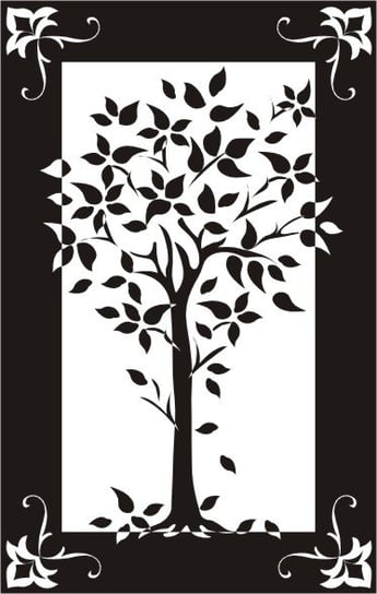 Naklejka na ścianę obraz obrazek Drzewo w ramce, 100x63 cm Naklejkolandia