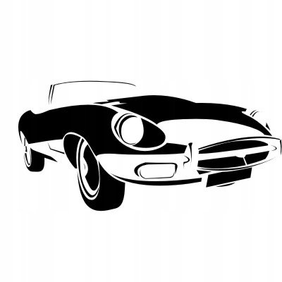 Naklejka na ścianę roadster Jaguar E-Type Auto 2, 100x50 cm Naklejkolandia