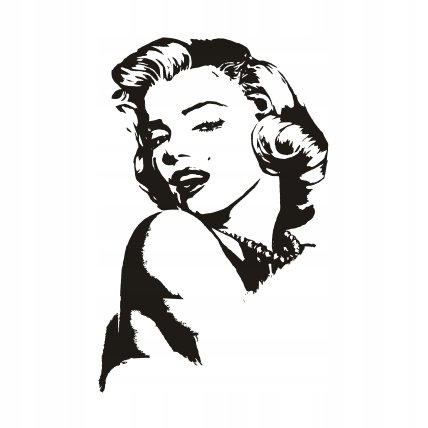 Naklejka na ścianę sylwetka Marilyn Monroe Marylin, 92x48 cm Naklejkolandia