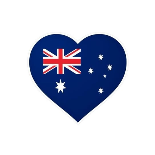 Naklejka na serce Flaga Australii w kilku rozmiarach 2 cm po 1000 sztuk Inny producent (majster PL)