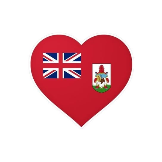 Naklejka na serce Flaga Bermudów 5 cm po 1000 sztuk Inny producent (majster PL)