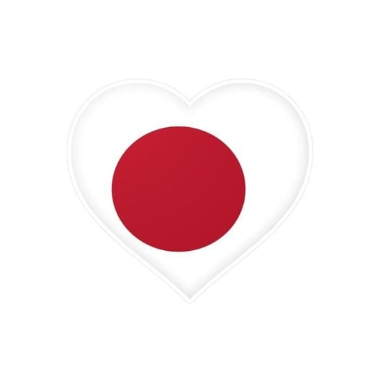 Naklejka na serce Flaga Japonii w kilku rozmiarach 2 cm po 1000 sztuk Inny producent (majster PL)