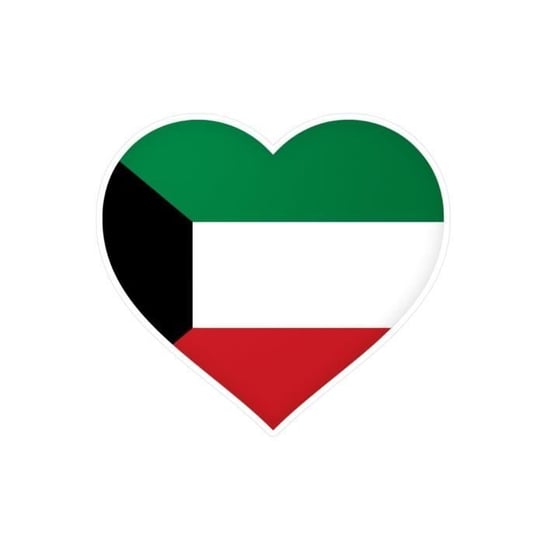 Naklejka na serce Flaga Kuwejtu 4 cm po 1000 sztuk Inny producent (majster PL)