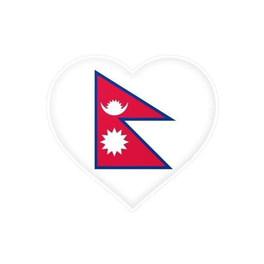 Naklejka na serce Flaga Nepalu w kilku rozmiarach 2 cm po 1000 sztuk Inny producent (majster PL)