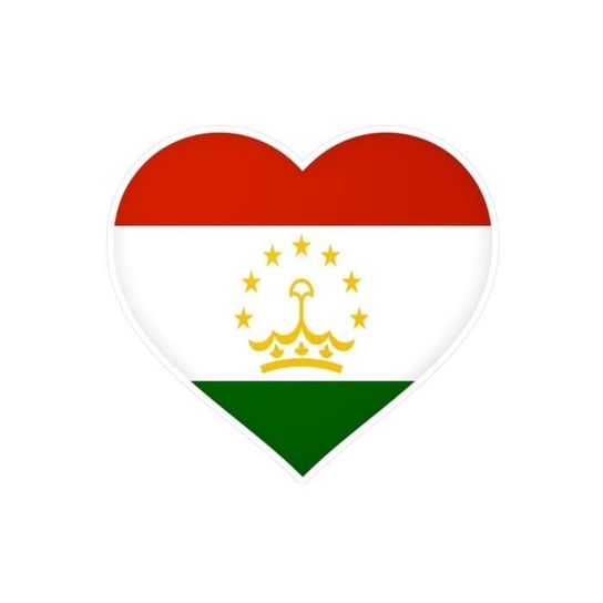 Naklejka na serce Flaga Tadżykistanu w kilku rozmiarach 2 cm po 1000 sztuk Inny producent (majster PL)