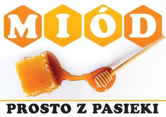 Naklejka na tablicę reklamową rozm. 43x30,5cm - N243 BEE&HONEY