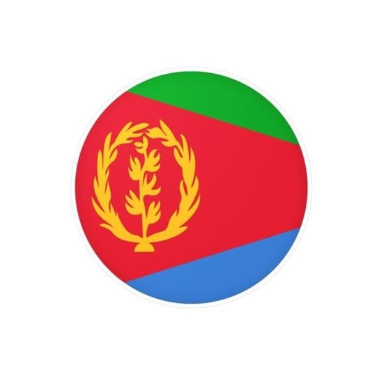 Naklejka okrągła Flaga Erytrei 10 cm po 1000 sztuk Inna producent