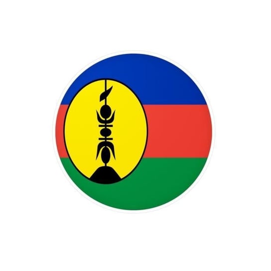 Naklejka okrągła Flagi Nowej Kaledonii 2 cm po 1000 sztuk Inny producent (majster PL)