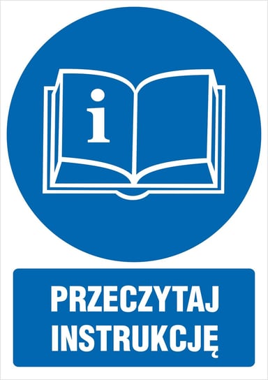 Naklejka Przeczytaj instrukcję 21x30cm bez marki