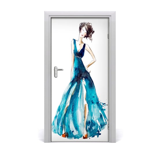 Naklejka samoprzylepna na drzwi Ilustracja mody, Tulup Tulup