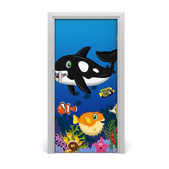 Naklejka samoprzylepna na drzwi Podwodny świat, Tulup Tulup