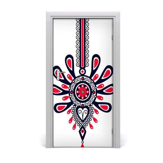 Naklejka samoprzylepna na drzwi Polski wzór ludowy, Tulup Tulup