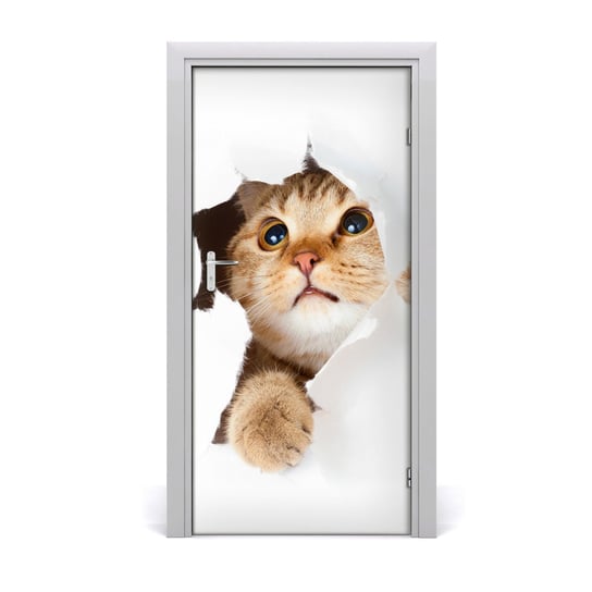 Naklejka samoprzylepna na drzwi ścianę Kot, Tulup Tulup