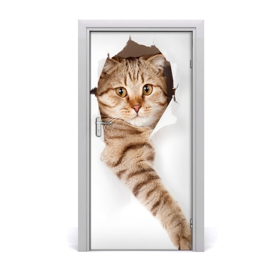 Naklejka samoprzylepna na drzwi ścianę Kot, Tulup Tulup