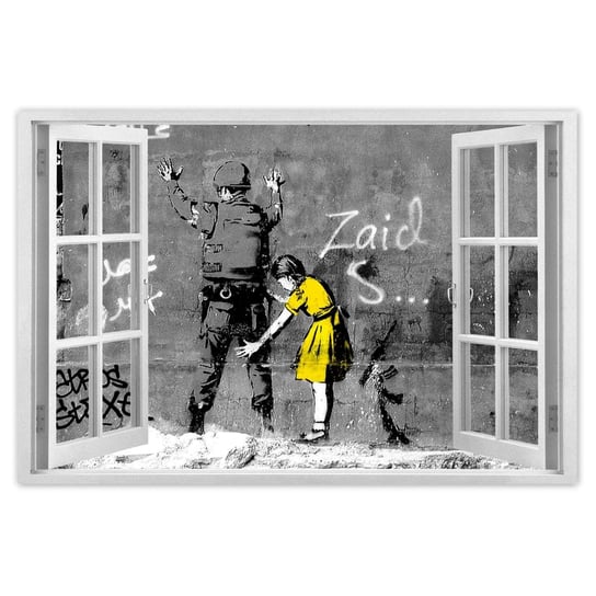 Naklejka ścienna 120x80 Banksy dziewczynka ZeSmakiem