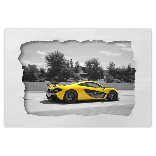 Naklejka ścienna 120x80 Yellow McLaren P1 ZeSmakiem