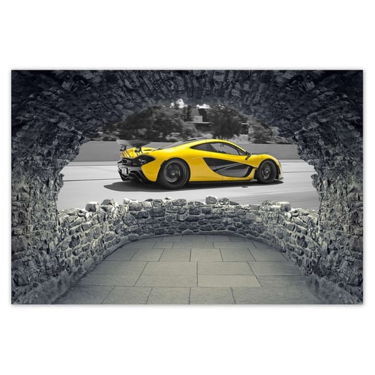 Naklejka ścienna 120x80 Yellow McLaren P1 ZeSmakiem