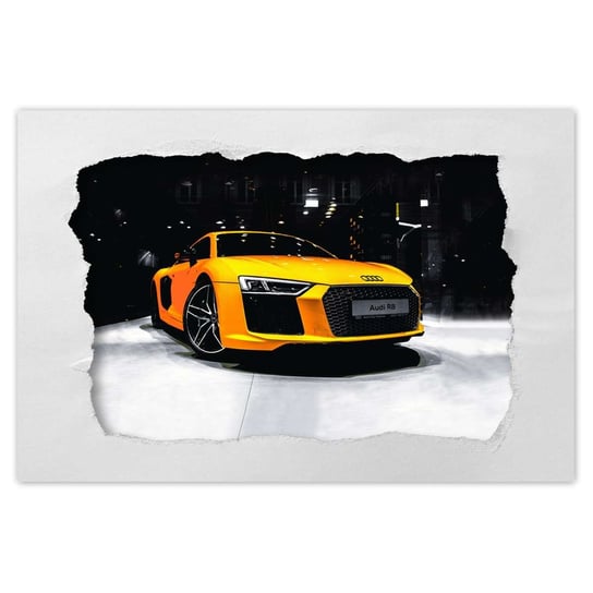 Naklejka ścienna 120x80 Żółte Audi R8 ZeSmakiem