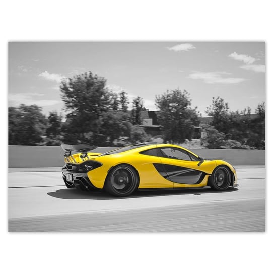 Naklejka ścienna 135x100 Yellow McLaren P1 ZeSmakiem