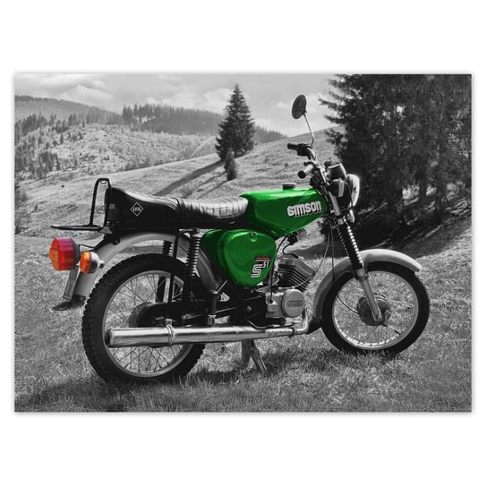 Naklejka ścienna 135x100 Zielony Simson S51 E ZeSmakiem