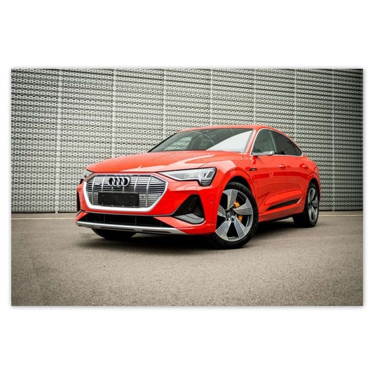 Naklejka ścienna 155x105 Czerwone Audi e-tron ZeSmakiem