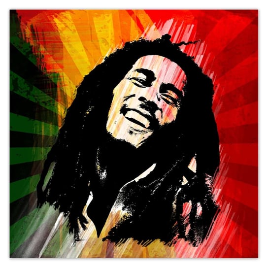 Naklejka ścienna 30x30 Bob Marley Reggae ZeSmakiem