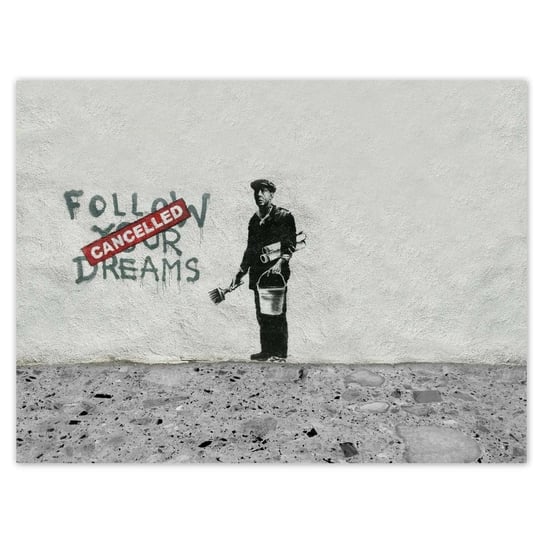 Naklejka ścienna 40x30 Banksy Follow Your Dreams ZeSmakiem