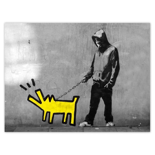 Naklejka ścienna 40x30 Banksy Piesek ZeSmakiem