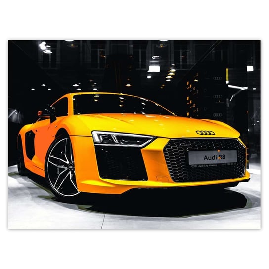 Naklejka ścienna 40x30 Żółte Audi R8 ZeSmakiem