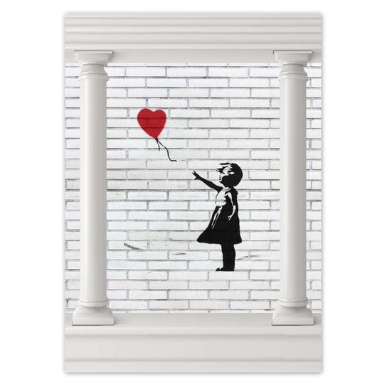 Naklejka ścienna 50x70 Banksy Dziewczynka balon ZeSmakiem