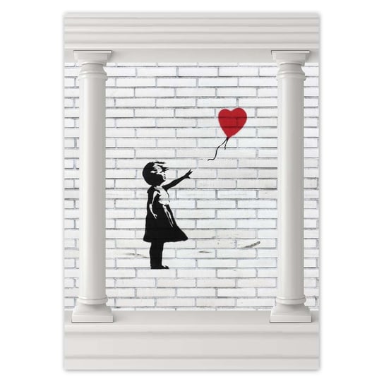 Naklejka ścienna 50x70 Banksy Dziewczynka Balon ZeSmakiem