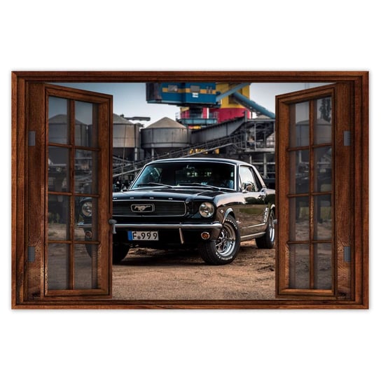 Naklejka ścienna 60x40 Czarny Ford Mustang ZeSmakiem