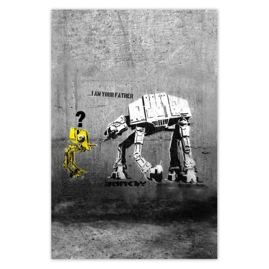 Naklejka ścienna 62x93 Banksy I am your father ZeSmakiem